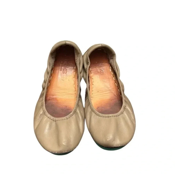 Tieks Tan Leather Ballet Flats - Picture 8 of 9